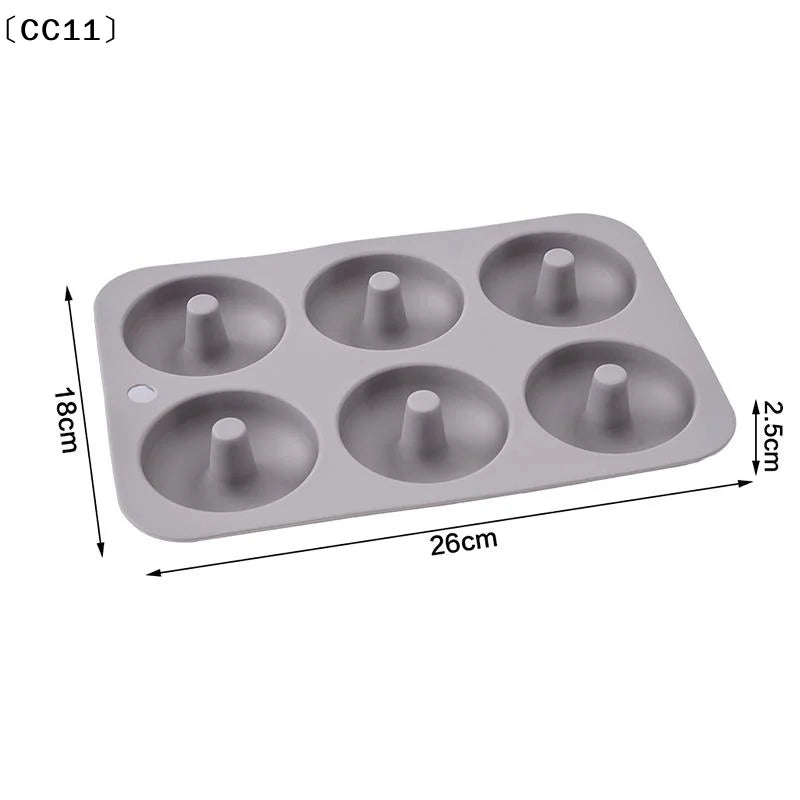 Silicone Donut Mold DIY Handmade Cake Oven-resistant Temperature Qme
