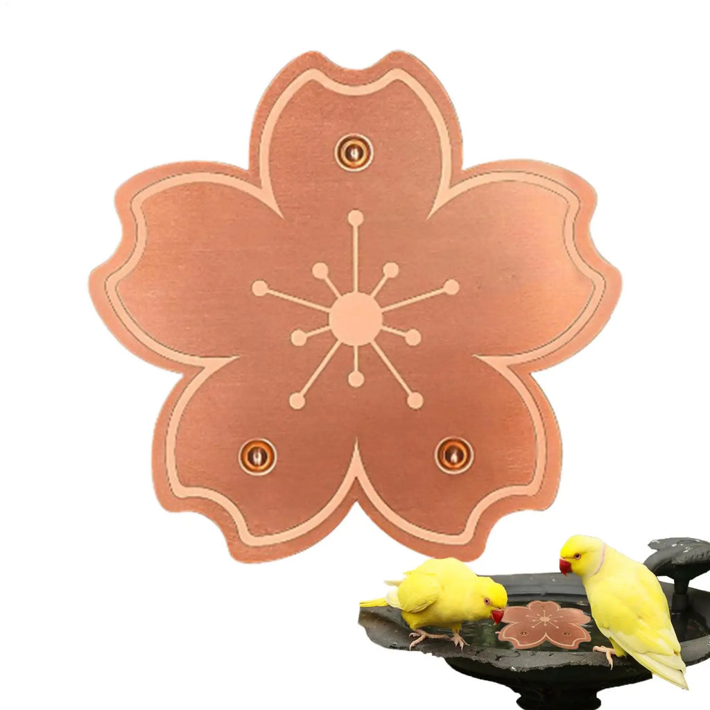 Copper Bird Bath Cleaning Disk Stable Feeder Bowl Purifier Plate Copper Bird Bath Purification Cleaner Disk for Outdoors Qme