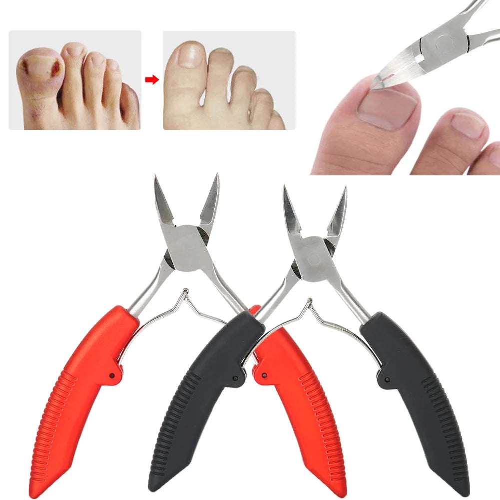 Professional Cuticle Scissors Fingernail Toenail Thick Ingrown Toe Nail Clippers Pliers Pedicure Tool Ingrown Toenail Clipper Qme