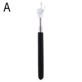 Extendable Pointer Stick Finger Design StainlessSteel Telescopic School Teaching Pointer Stick Teacher Supplies for Classroom Qme black