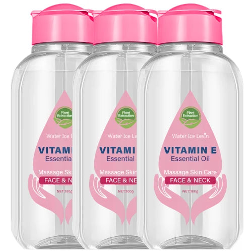 Vitamin E Essential Oil with Niacinamide & Ceramide - Face & Neck Massage Skin Care for Even Tone Qme NUDE 100g