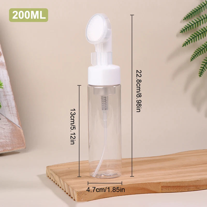 100 120 150 200 Empty Facial Cleanser Mousse Foam Gel Head Wash Brush Qme 200ml Transparent
