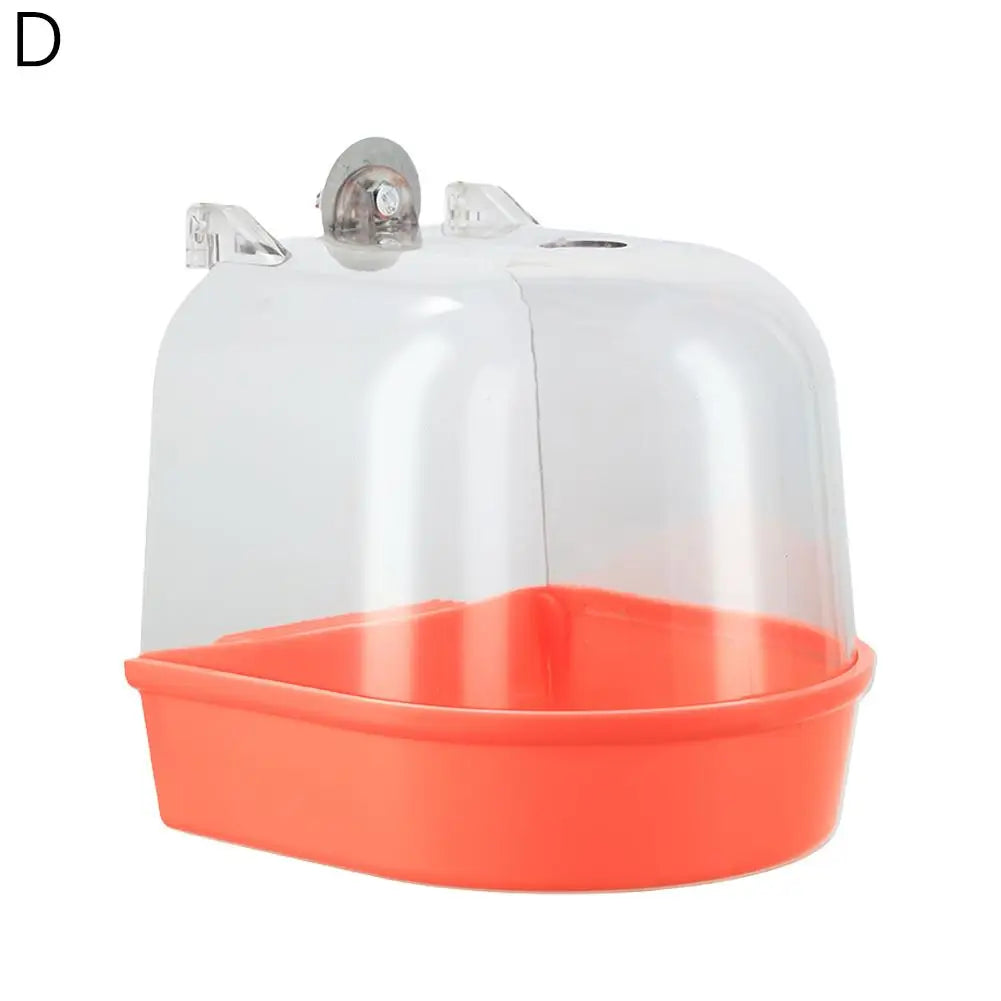 Hanging Bird Bath Is Waterproof Wear-resistant And Easy To Clean Cage-style External Bath For Birds Such As Parrots And Myn Qme orange