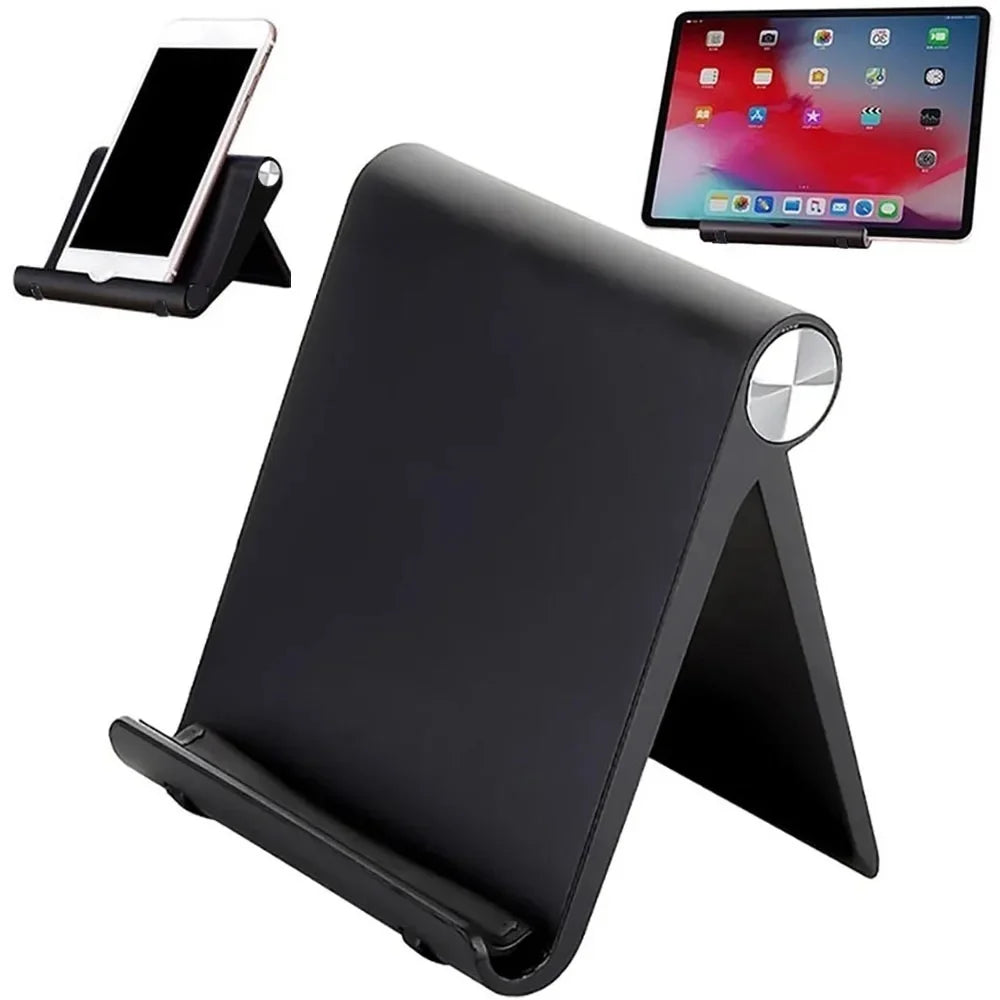 Cell Phone Desktop Mount Holder Universal Lazy Bracket Foldable Desk Phone Tablet Stand for iPhone Samsung Xiaomi Huawei Tablet Qme