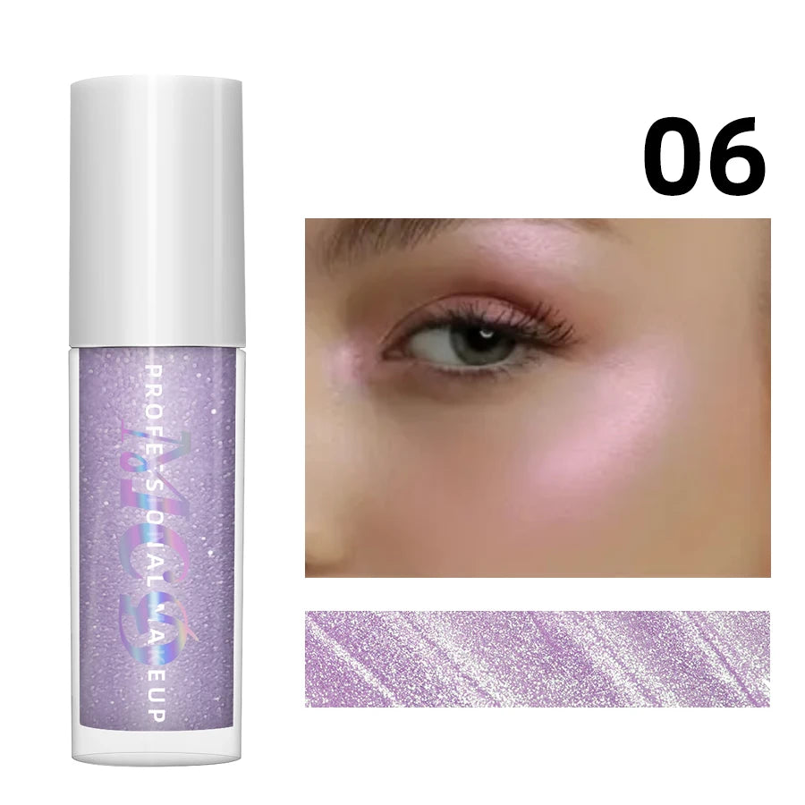 7-Color Diamond Liquid Highlighter Spray Waterproof Gloss Glitter Qme 06