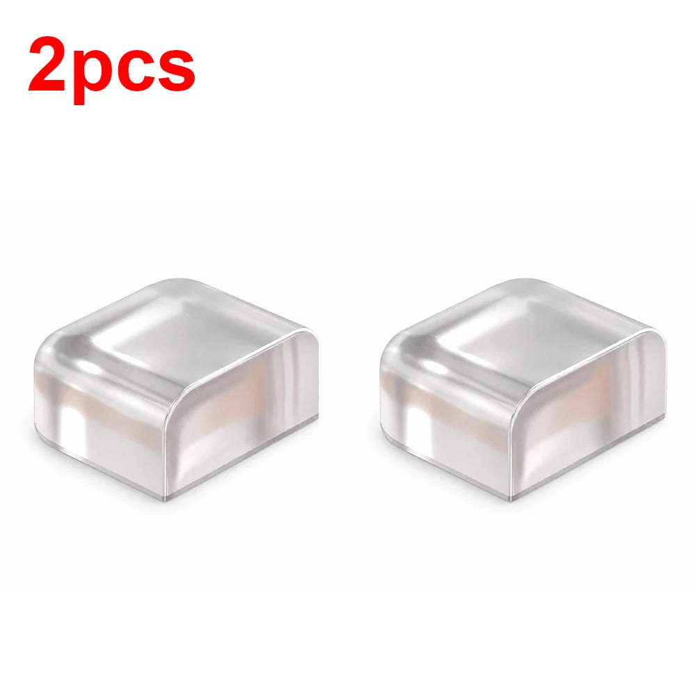 1-8pcs Thickened Silicone Door Stopper Clear Wall Guard Self Adhesive Rubber Bumper Pad For Door Knob Cabinet Furniture Corner Qme 2pcs