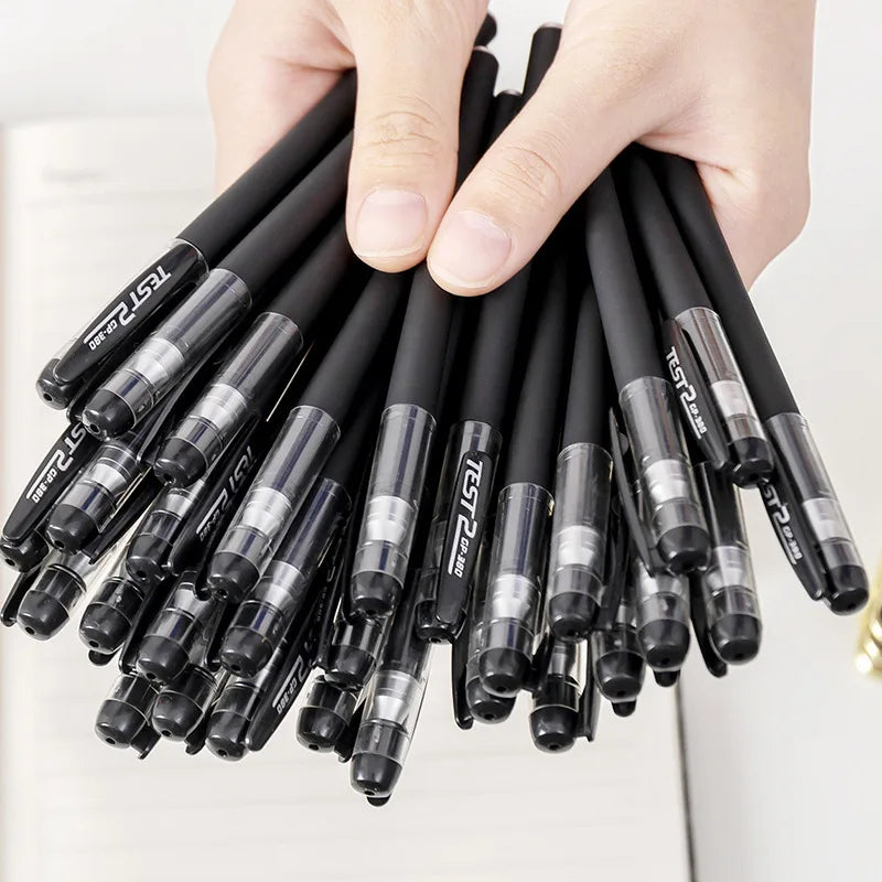 Gel Pens Set Neutral Pen Black Blue Red Refill Gel Pen Bullet/NeedleTip 0.5mm School Office Supplies Kawaii Stationery Qme