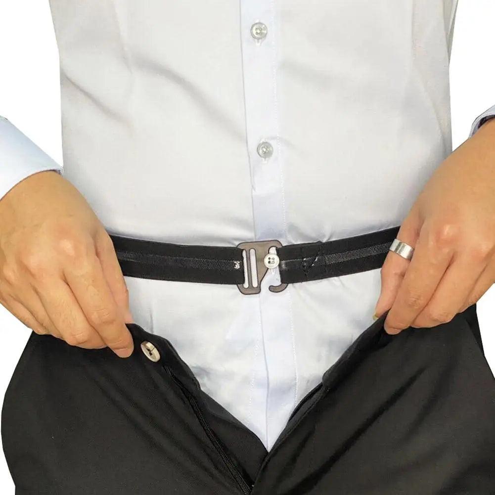 Suspenders Women Men's Shirt Stay Belt Keep Shirt Tucked in Adjustable Elastic Non-slip Shirt Holder Strap Lock Belt Qme