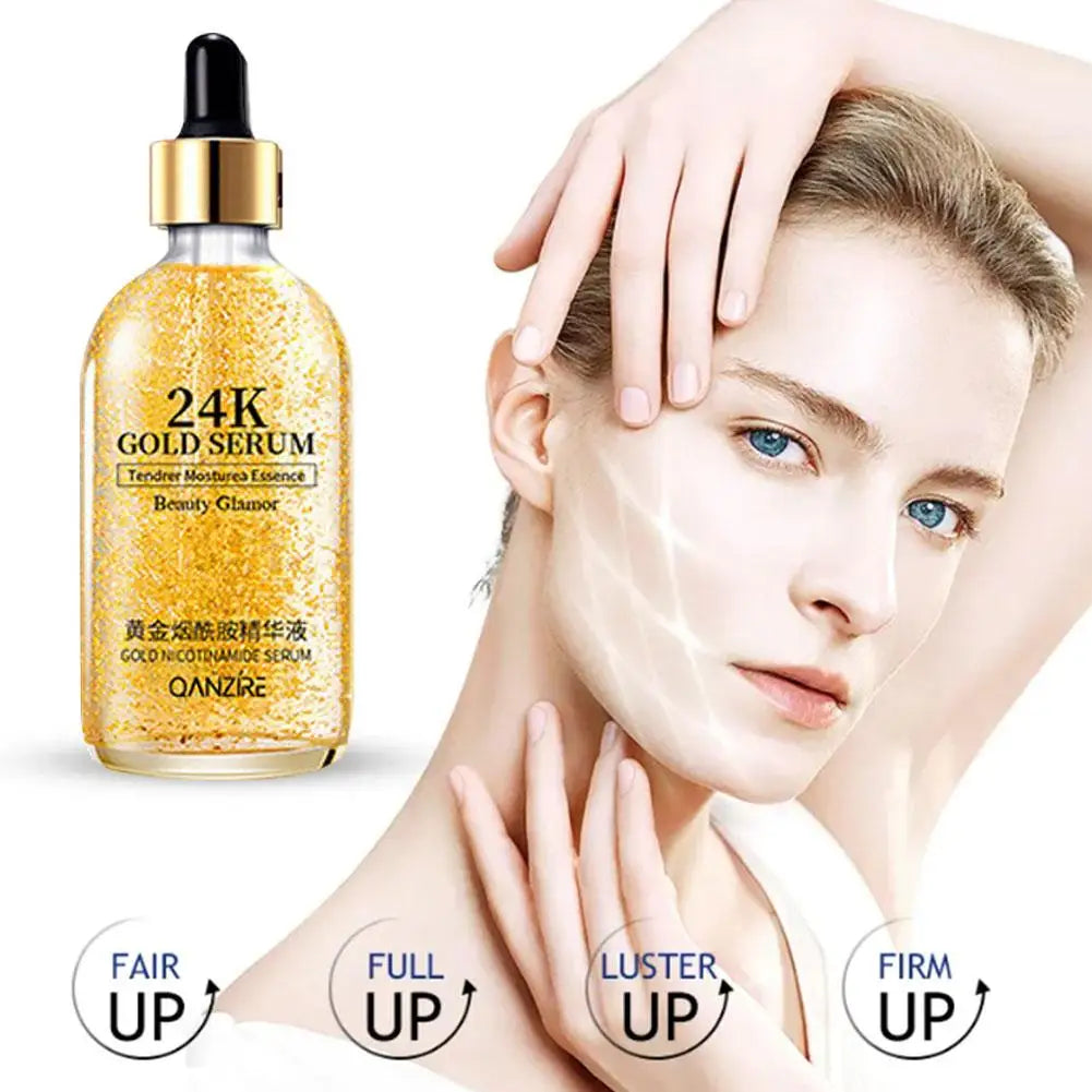 24K Gold Face Serum Moisturizer Day And Night Skin Care Nicotinamide Original Solution Hydrating And Moisturizing Facial Essence Qme
