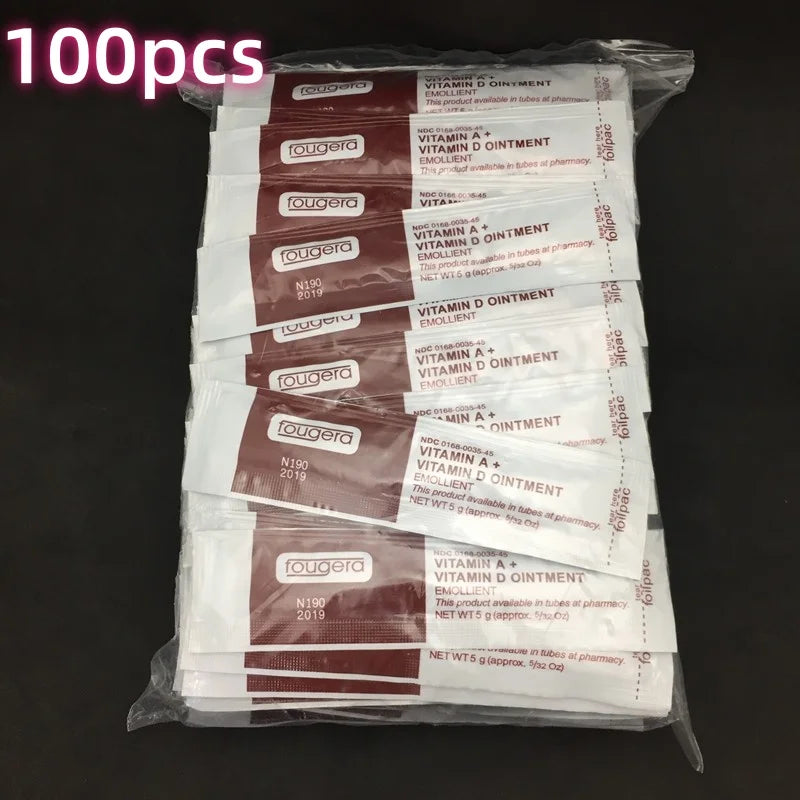 Fougera Tattoo Eyebrow Lip Repair Aftercare Vitamin Ointment A&D Anti Scar Healing Gel Cream Permanent Makeup PMU Supplies Qme 100PCS