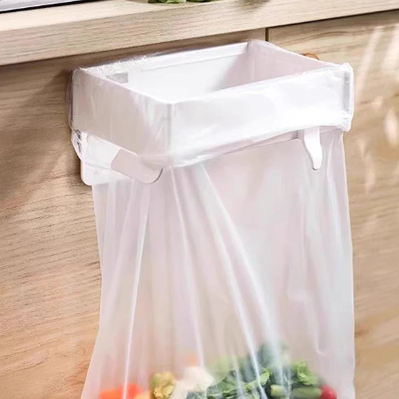 Foldable Garbage Bag Hanging Rack Home Kitchen Bathroom Portable Qme