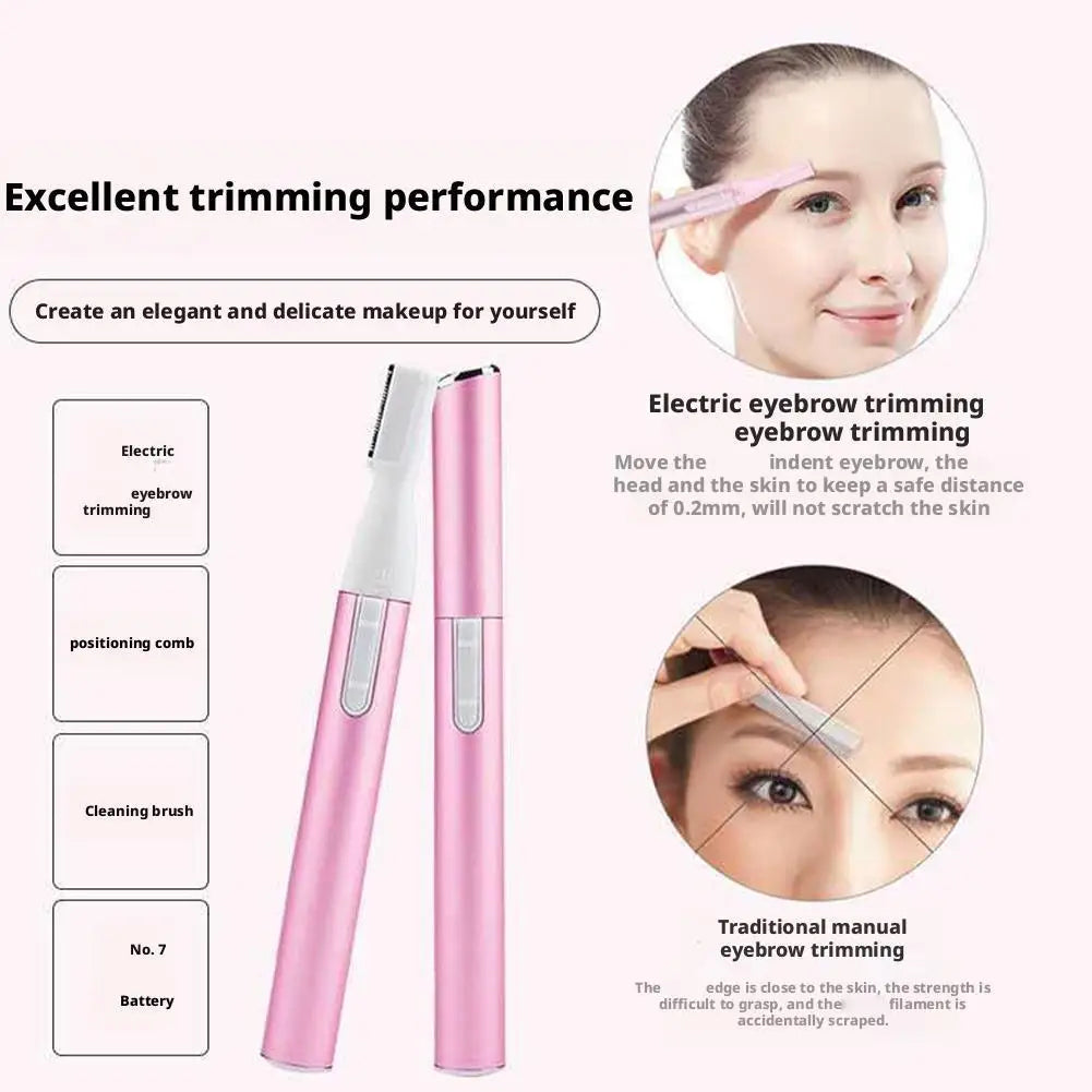 All-in-1 Facial Hair Trimmer Rinseable Blades Women Battery-powered Qme