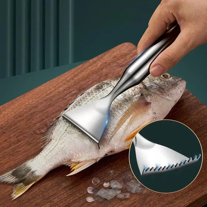 Fast Cleaning Fish Peeler Scale Remover Seafood Crackers Fish Scaler Cleaner Planet Skin Brush Scraper Tool Qme