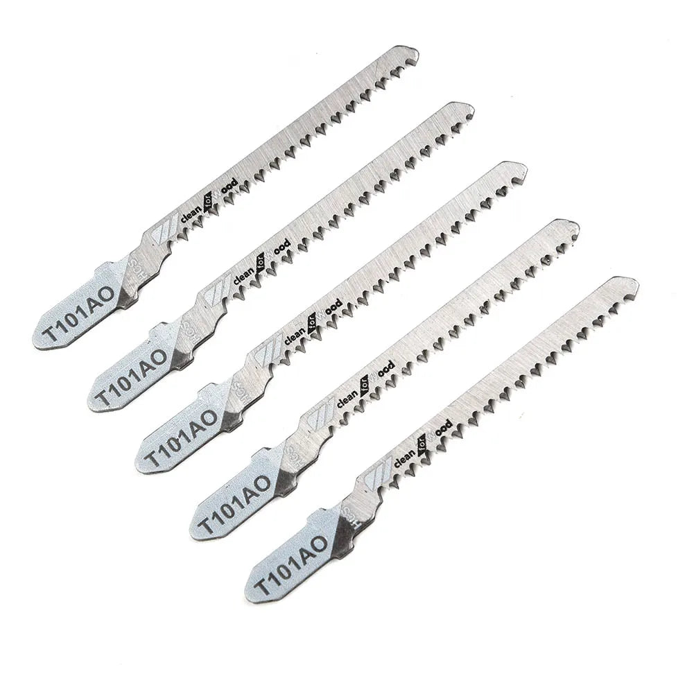 5Pcs T101AO T-Shank Jigsaw Blades 82mm High Carbon Steel Saw Blade Curve Cutting Tool For Wood/Plastic Cutting Accessories Qme Default Title
