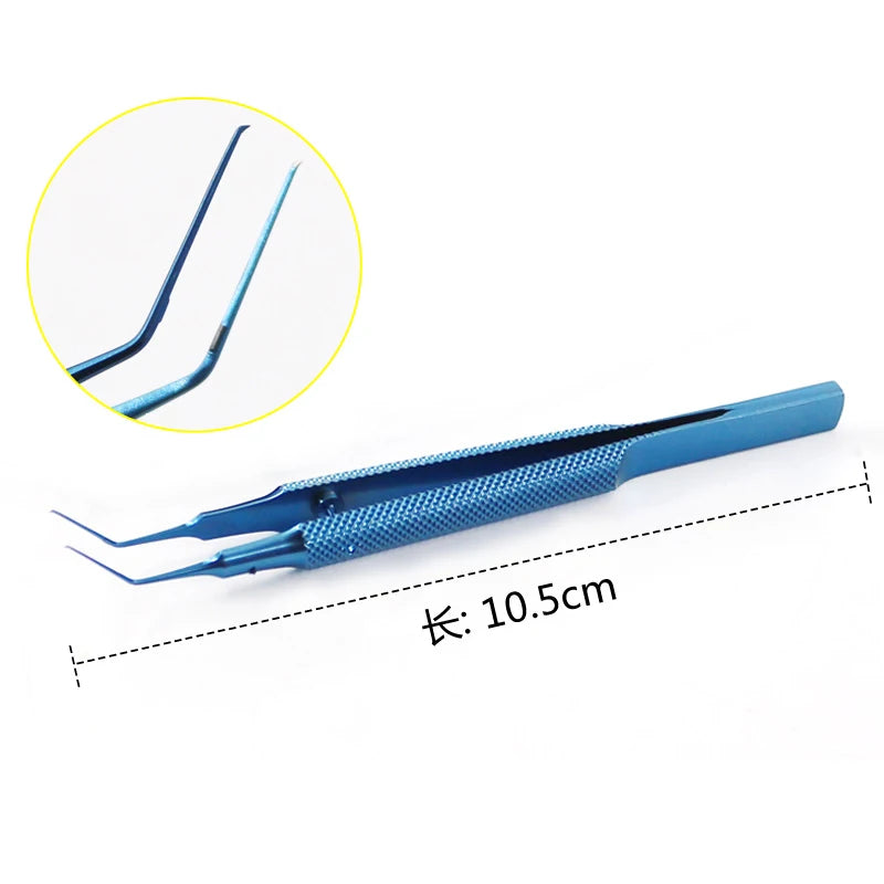 Utrata Capsulorhexis Forceps Tweezers Titanium Curved Angled Qme a