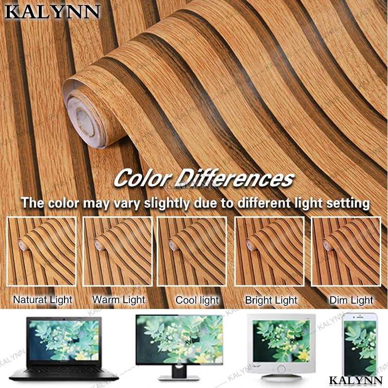Faux Wood Grating Peel Stick Wallpaper Self Adhesive Wall Stickers Qme