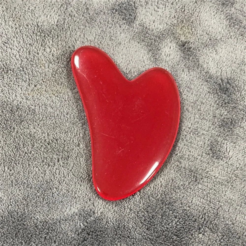 Guasha Massage Stone Body Massage Tool Beeswax Guasha Scraping Facial Scrapping Plate Neck Care SPA Massage Beauty Healty Tool Qme deep red