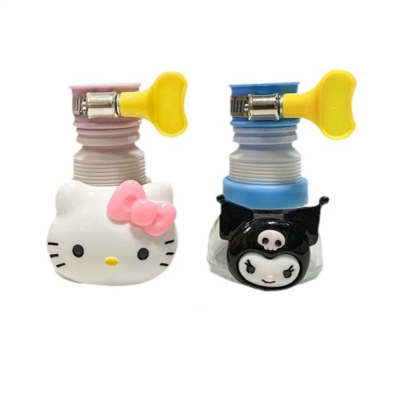 Kuromi Cartoon Universal Splash-Proof Faucet Extender Household Splash Guard Kitchen and Dormitory Tap Water Filter Qme