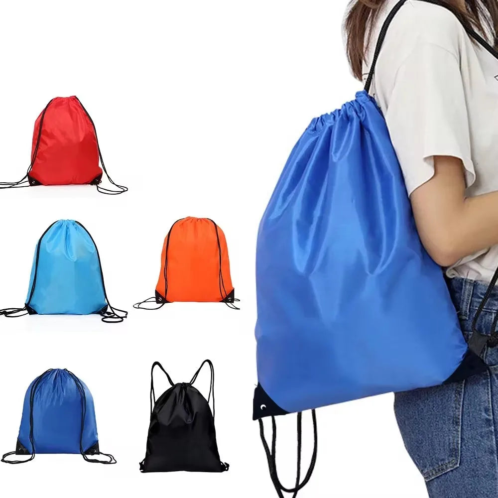 Waterproof Gym Bag Drawstring Sack Fitness Travel Outdoor Backpack Qme