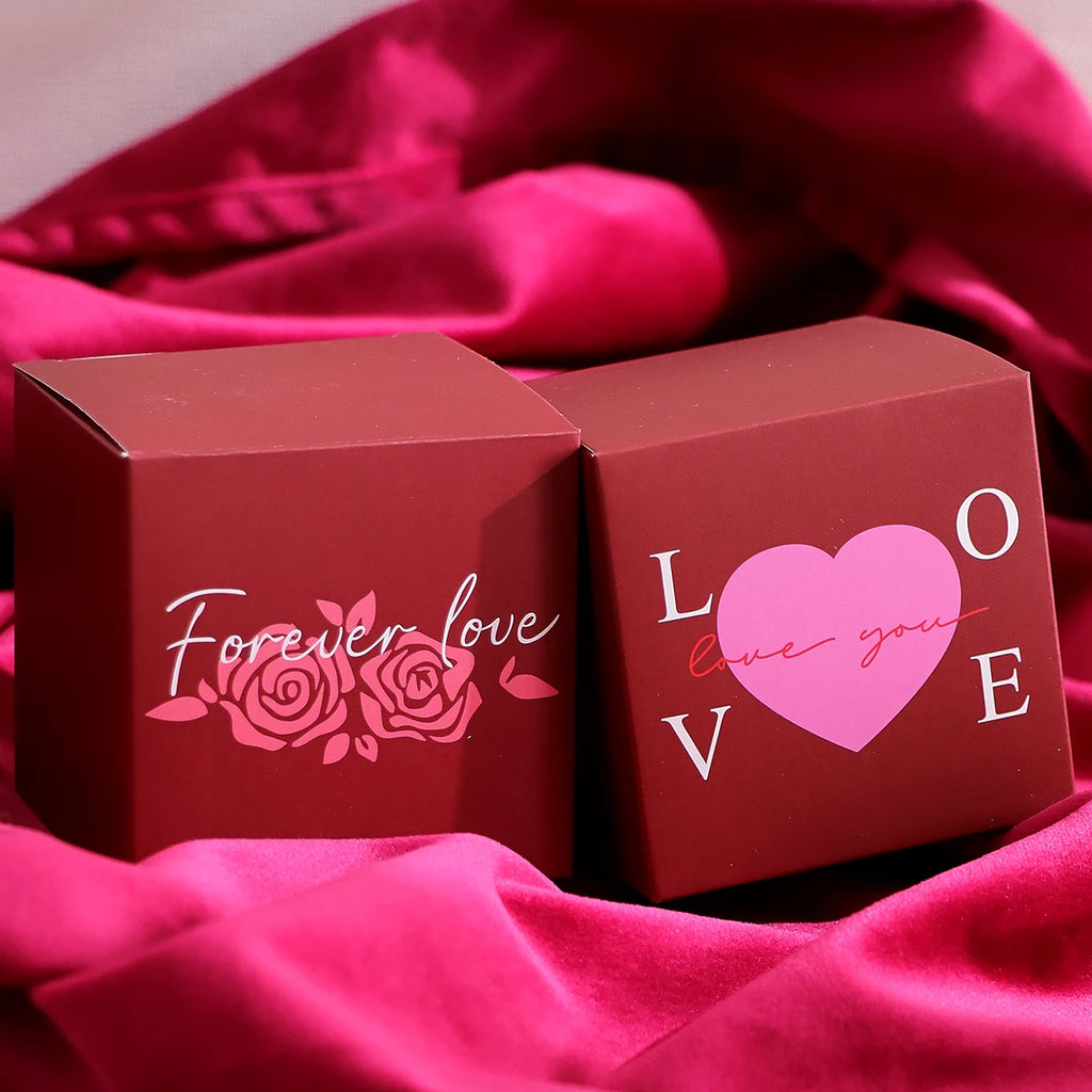 10Pack Elegant Mini Gift Boxes - Perfect for Valentine's Day, Weddings and Celebrations - Great for Candies, Chocolates and Smal Qme