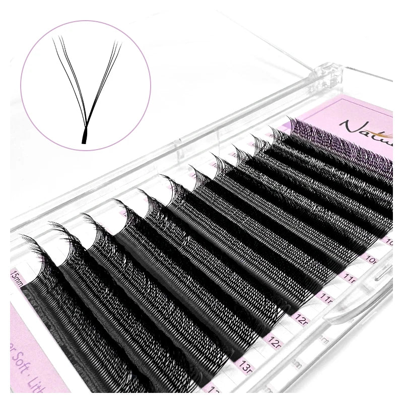 NATUHANA 3 Split Tips Y-shaped Eyelash Extensions Black Colourful Y Qme