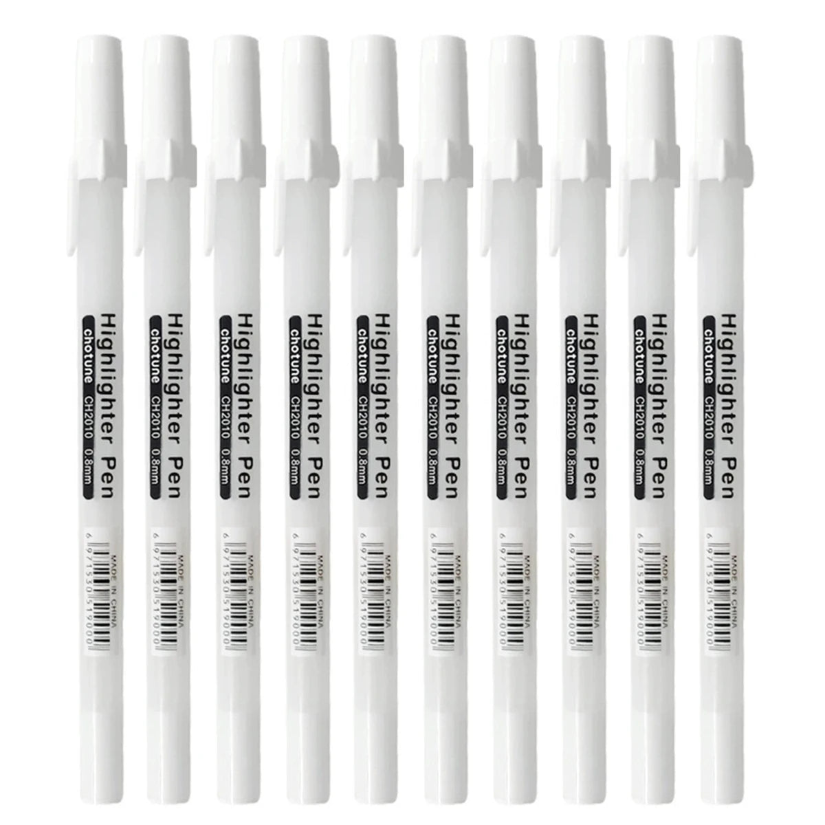 2-12Pcs 0.8mm Metallic White Highlight Gel Pens Permanent Graffiti Drawing Markers Art Craft Writing Stationery Supplies Qme
