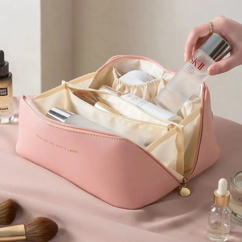 Makeup Organizer Female Toiletry Bag Make Up Case Storage Pouch Qme Pink