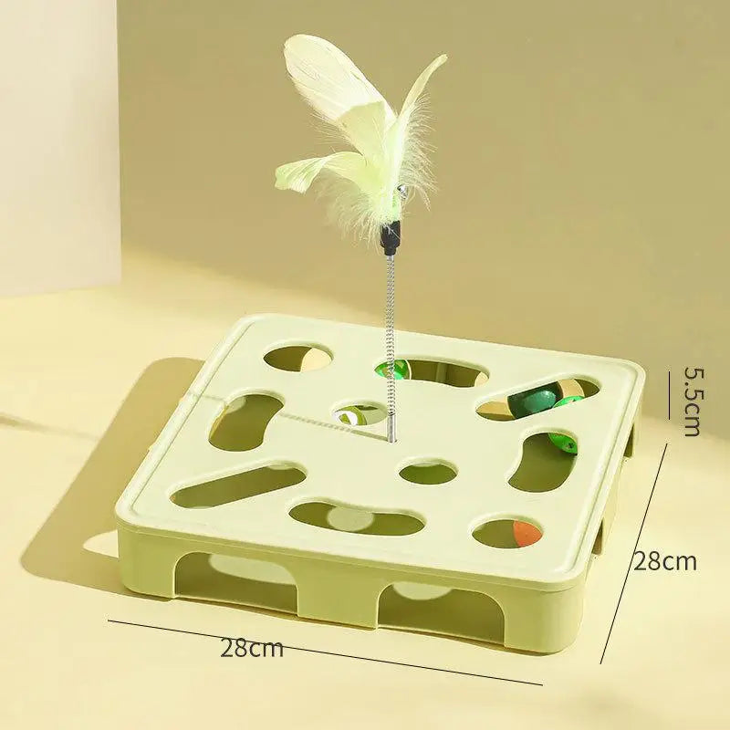 Feather Pets Self Entertainment Training Toy Interactive Cat Puzzle Qme A5