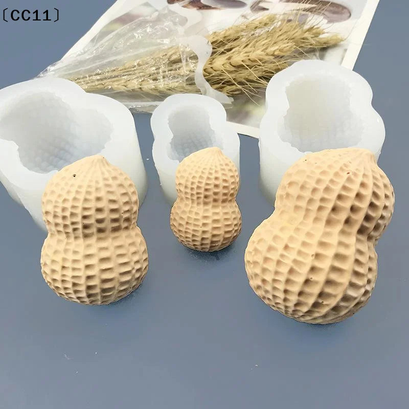Peanut Pistachio Pecan Coffee Bean Mousse Cake Silicone Mold Qme