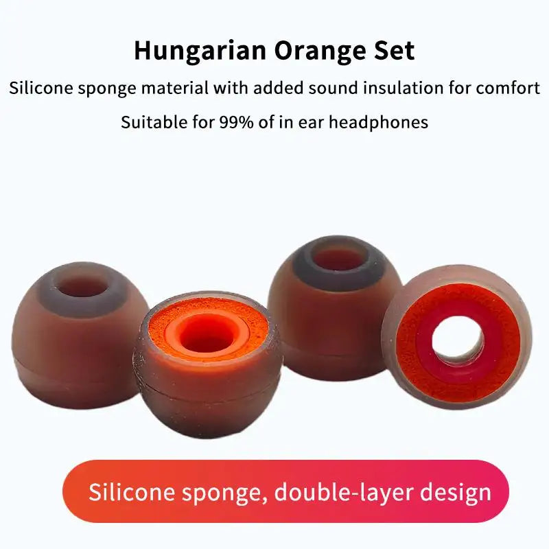 Improved Bass Effect Memory Foam Earbud Tips 1 Pair Silicone Ear Qme