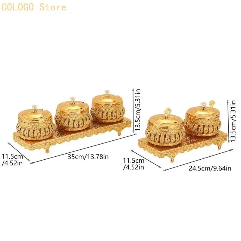 Condiment Holder Seasoning Storage Canisters Lid Spoon Sturdy Base Qme