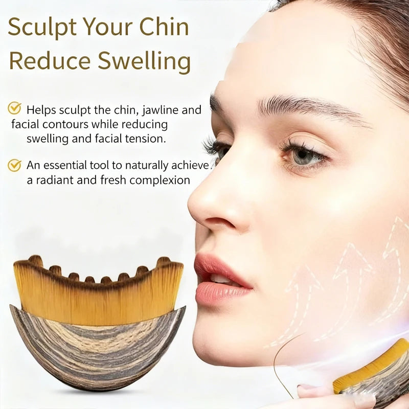 Soft Bristles Lymphatic Contour Face Brush Dry Facial Massage Gentle Qme