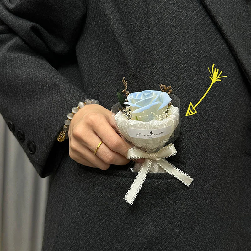 Mini Pocket-meeting Small Bouquet Rose Sunflower Eternal Flower Qme