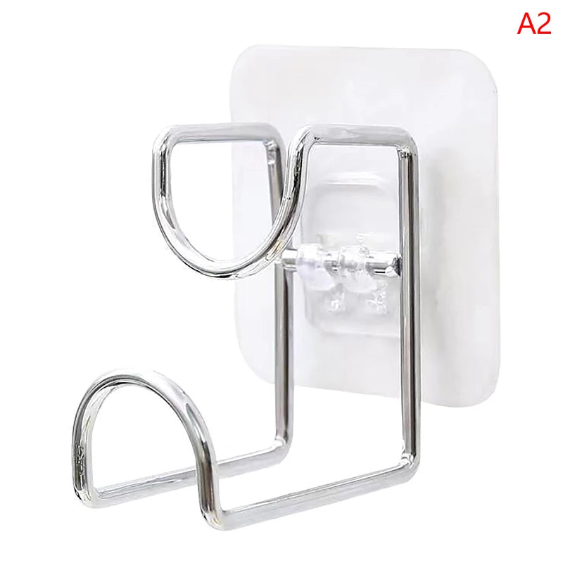 Save Space Organizer Wall Mount Hook Adhesive Storage Rack Punch-free Qme A2