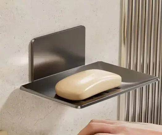 Bathroom Shower Storage Soap Tray Rack Soap Tray Wall Mounted Drainage Soap Tray Box Qme