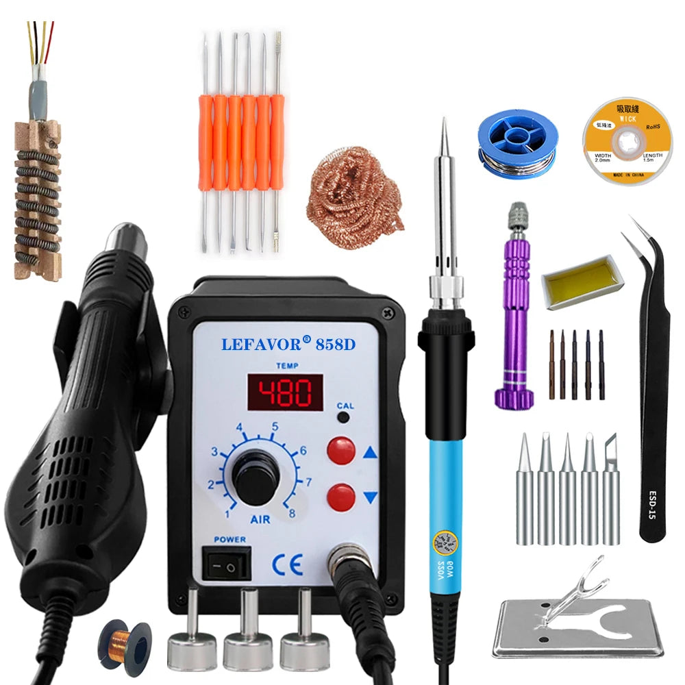 858D Air Gun BGA Soldering Rework Station Blower Hair Dryer Hairdryer Qme 858DA3 220V EU Plug