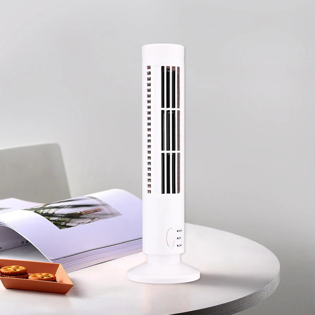 Bladeless Fan Powerful Low Noise Space Saving Blower Plug-in Tower Qme