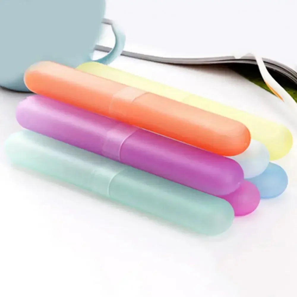 Travel Portable Toothbrush Box Breathable Toothbrush Storage Box Frosted Dustproof Toothbrush Protection Boxes Cover Qme