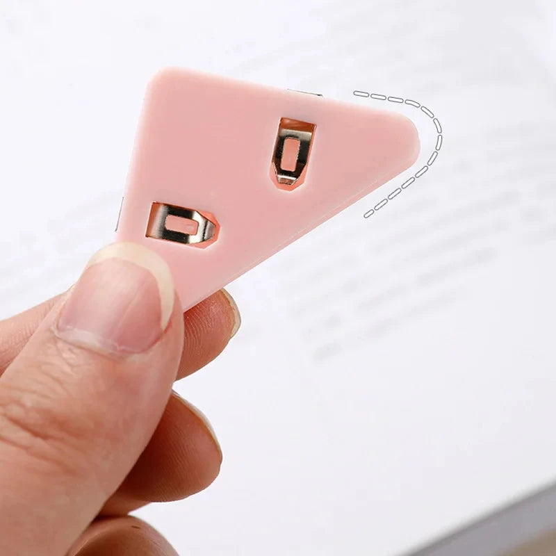 20Pcs Creative Triangle Clips Bill Clip Book Paper Corner Binder Clip for Desk Storage Shelf Office Stationery Desktop Organizer Qme