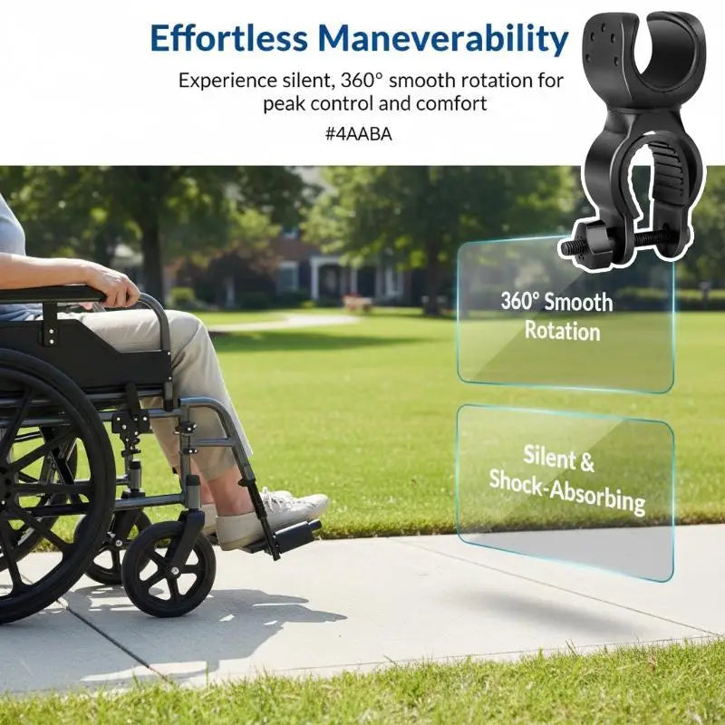 Versatile Stick Bracket 360 Degree Rotation Wheelchairs Durable Cane Qme