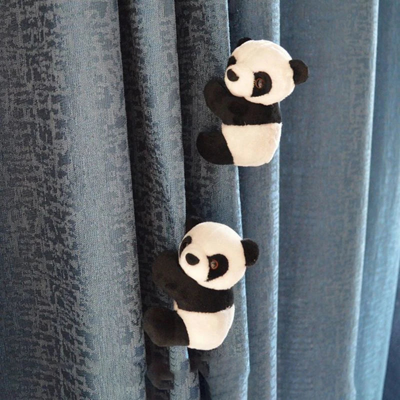 Kawaii Panda Plush Doll Toy Soft Animal Clip Hugging Curtain Qme