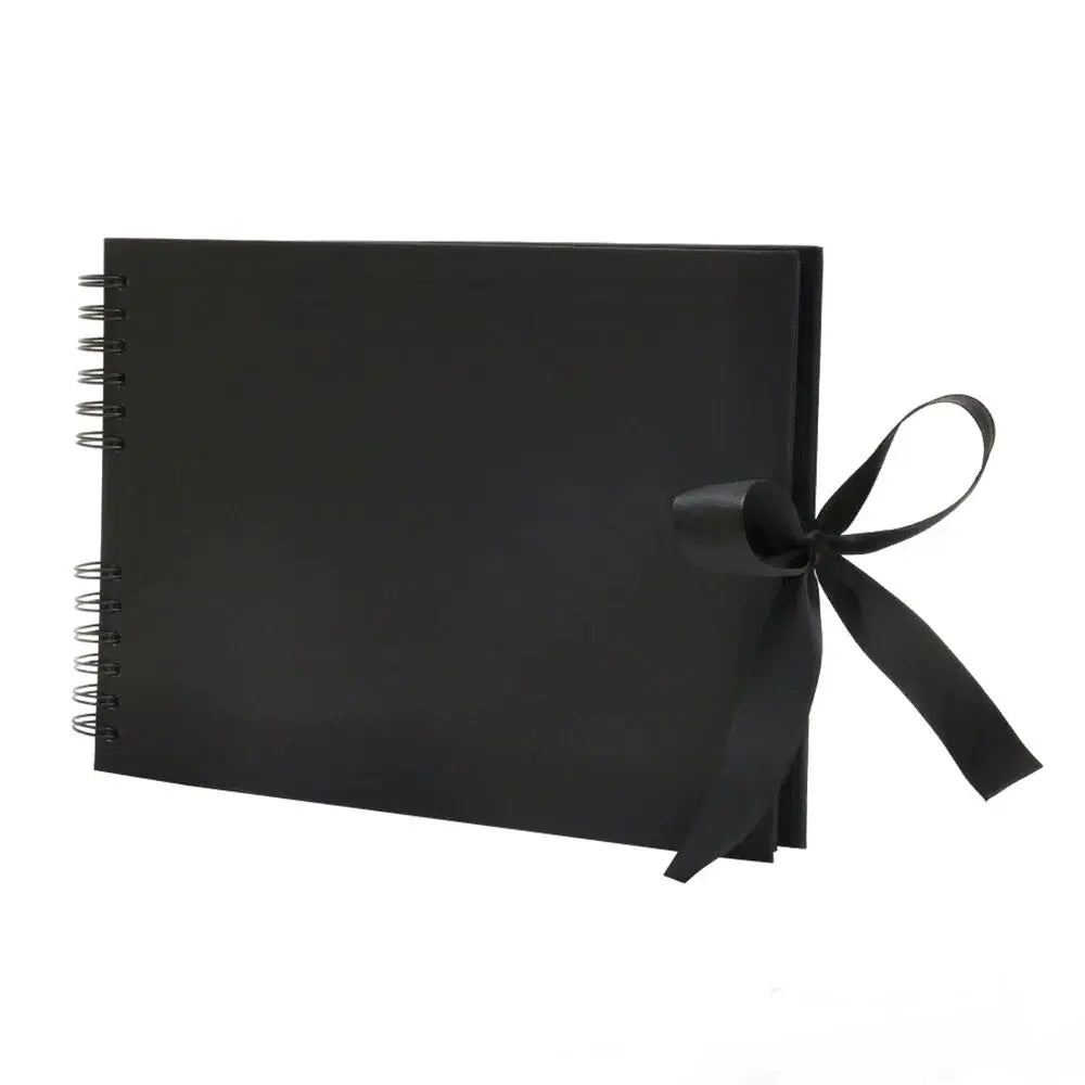 Scrapbook DIY Picture Book Album 40 Pages(29*20.5cm), Large Capacity, Pictures Album Book Birthday Wedding Anniversary Qme 40 Pages-black