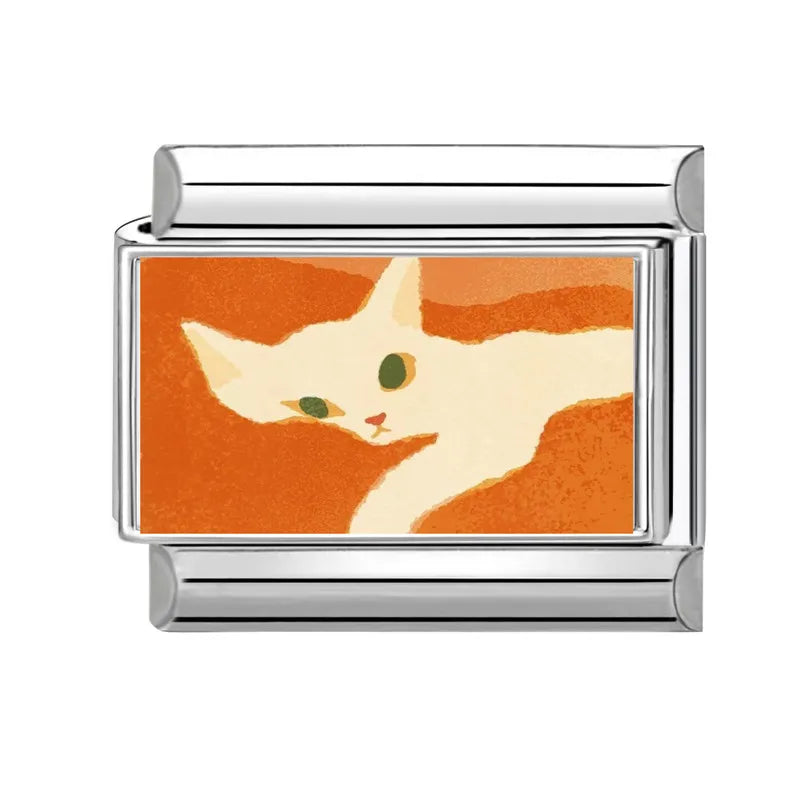 Design Cute Cartoon Animal Pet Series Cat Dog Rabbit Italian Link Fit