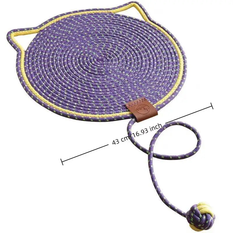 Cat Scratching Board Pet Supplies Indoor Round Shape Scratcher Mat Qme