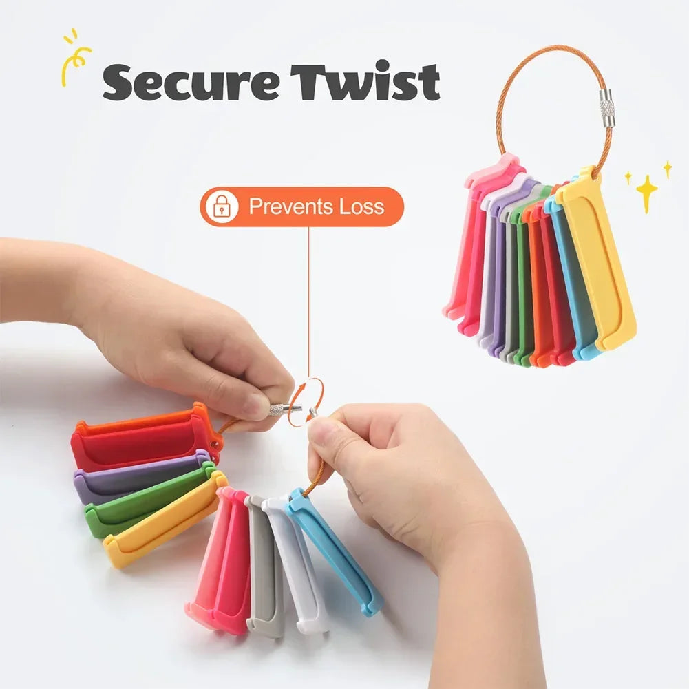 Reusable Card Holder Portable Holder For Yoto With Metal Ring Loop Audio Story Organizer Travel Case Storage Cover Mixed Colors Qme 1pc
