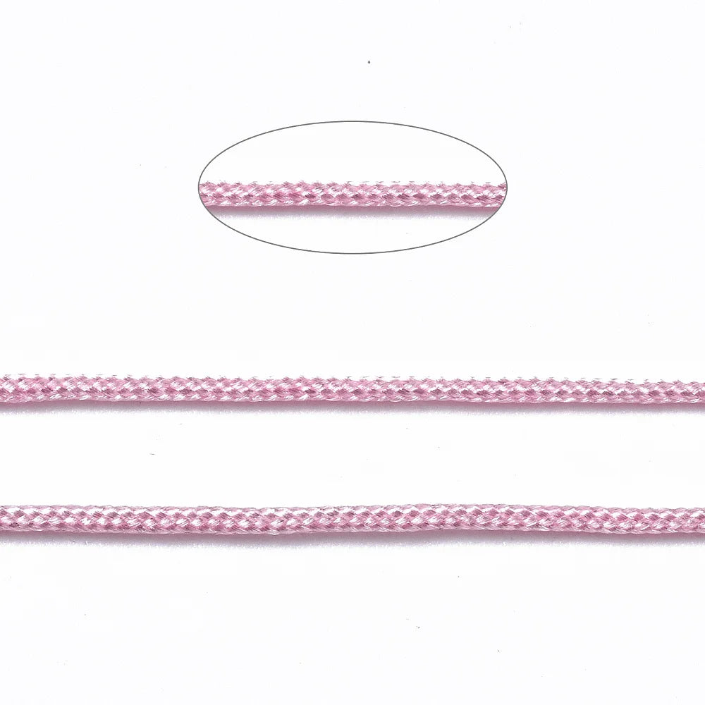 PandaHall 100m/Roll Nylon Thread Braided Chinese Knotting Cord for Jewelry Making, 0.8mm Hole String for DIY Bracelet Beading Qme