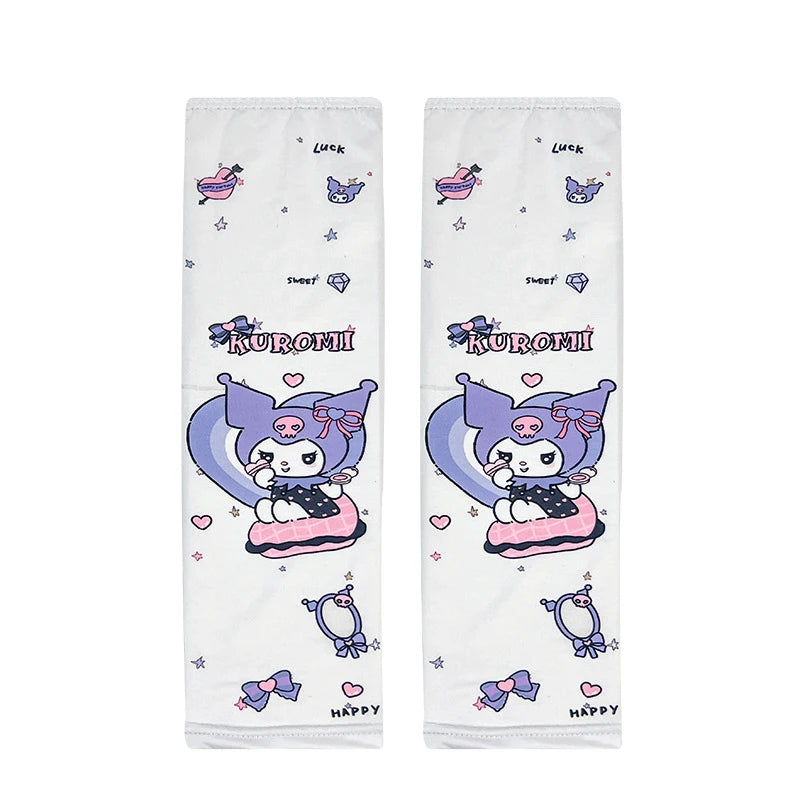 Hello Kitty Kuromi Sun Protection Arm Sleeves—Breathable Cooling Arm Sleeves for Students—UV-Protective Cooling Silk Arm Sleeves Qme