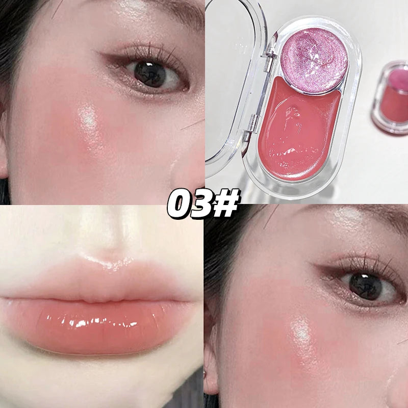Gege Bear Two Highting Blush Cream Dual-use Brighten Lip Natural Qme GX1369-3