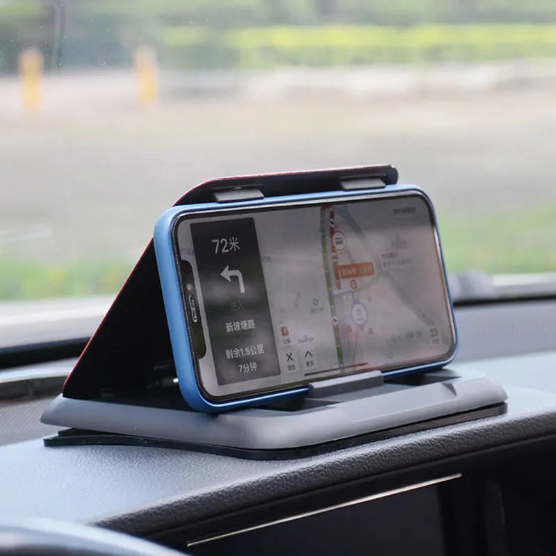 Universal Car Dashboard Phone Holder Mobile Phone Clip Bracket Adjustable Anti-Slip Silicone Suction Pad Phone Navigate Mount Qme