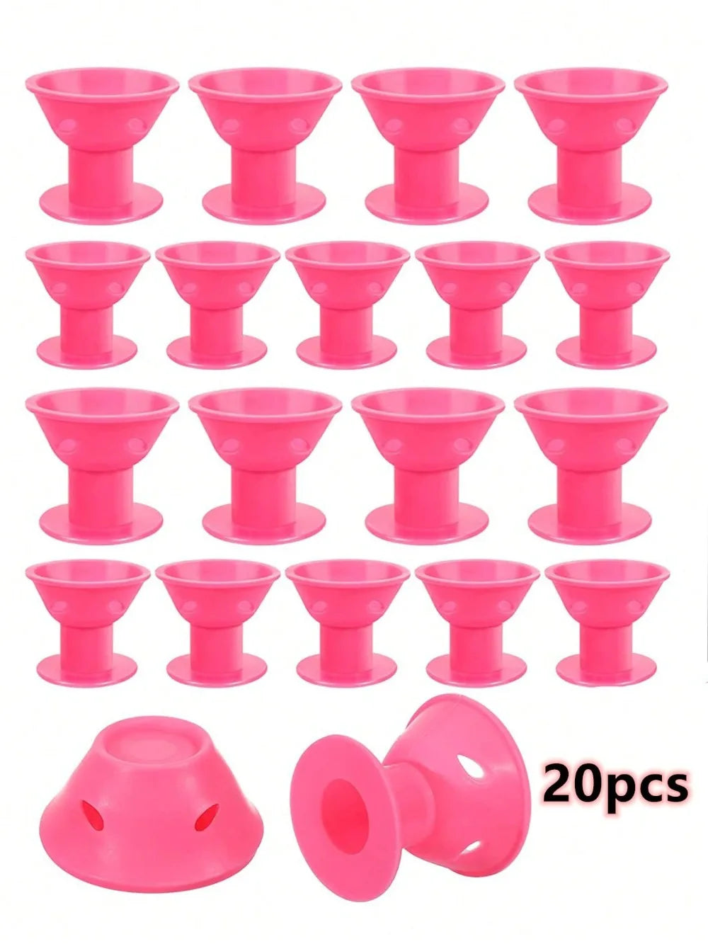 10 Silicone Heatless Hair Rollers Reusable Curlers Women DIY No-heat Qme
